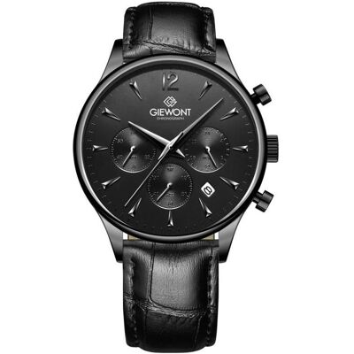 Giewont, Armbanduhr, Zegarek Zegarek Męski Chronograph Sapphire Czarny GW6310-A1, Schwarz, (Analoguhr, Chronograph, 42 mm) Giewont, Armbanduhr, Zegarek Zegarek Męski Chronograph Sapphire Czarny GW6310-A1, Schwarz, (Analoguhr, Chronograph, 42 mm)