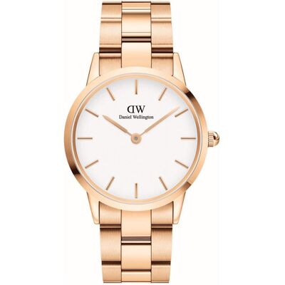 Daniel Wellington, Armbanduhr, Iconic Link White Rose Gold (36 mm), Weiss, Rosa, (Analoguhr, 36 mm) Daniel Wellington, Armbanduhr, Iconic Link White Rose Gold (36 mm), Weiss, Rosa, (Analoguhr, 36 mm)