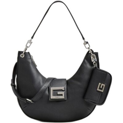 Guess Armbanduhr, Brightside, Polyurethane, Textile Bag, Mini, Black, For Women, Schwarz Guess Armbanduhr, Brightside, Polyurethane, Textile Bag, Mini, Black, For Women, Schwarz