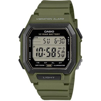 Casio Armbanduhr, W-738H-3AVEF, Grün, Grau, (Chronograph, 47 mm) Casio Armbanduhr, W-738H-3AVEF, Grün, Grau, (Chronograph, 47 mm)