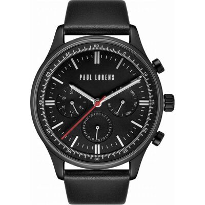 Paul Lorens, Armbanduhr, Herrenuhr PL10602A2-1A3, Schwarz, (Chronograph) Paul Lorens, Armbanduhr, Herrenuhr PL10602A2-1A3, Schwarz, (Chronograph)