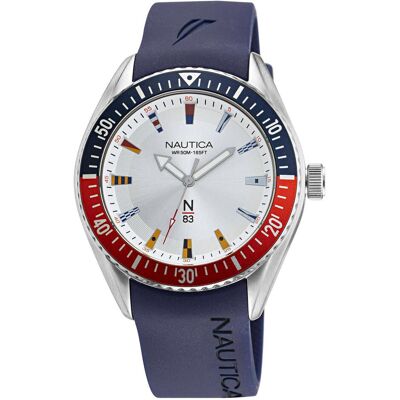 Nautica, Armbanduhr, NAPFWF014, Blau, Grau, (Analoguhr, 44 mm) Nautica, Armbanduhr, NAPFWF014, Blau, Grau, (Analoguhr, 44 mm)