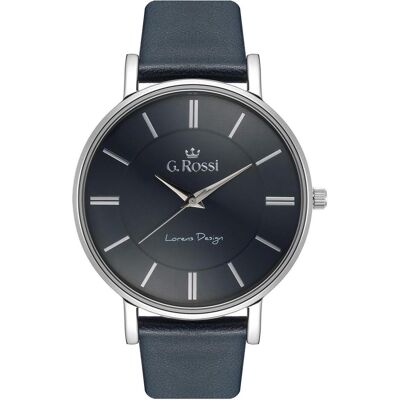 Gino Rossi, Armbanduhr, WATCH MEN 10401A-6F1 (zg190f) universal watch, Silber, Blau, (Analoguhr, 42 mm) Gino Rossi, Armbanduhr, WATCH MEN 10401A-6F1 (zg190f) universal watch, Silber, Blau, (Analoguhr, 42 mm)