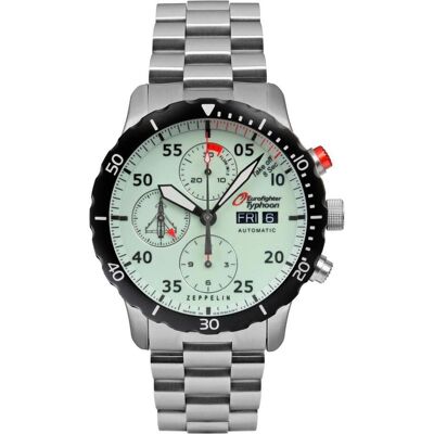 Zeppelin, Armbanduhr, Uhr Eurofighter 7218M-5 Uhr, Automatik, Silber, (Sportuhr, 43 mm) Zeppelin, Armbanduhr, Uhr Eurofighter 7218M-5 Uhr, Automatik, Silber, (Sportuhr, 43 mm)