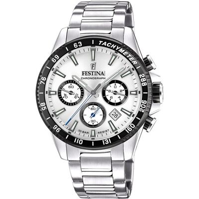 Festina, Armbanduhr, Timeless, Silber, (Analoguhr, Chronograph, 45 mm) Festina, Armbanduhr, Timeless, Silber, (Analoguhr, Chronograph, 45 mm)