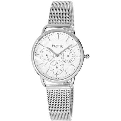 Pacific, Armbanduhr, Damenuhr Chronograph X6180-1., Silber, (Chronograph) Pacific, Armbanduhr, Damenuhr Chronograph X6180-1., Silber, (Chronograph)