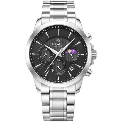 Giewont, Armbanduhr, Zegarek Zegarek Męski Chronograph Sapphire Srebrny GW9460-B2, Grau, Silber, (Analoguhr, Chronograph, 43 mm) Giewont, Armbanduhr, Zegarek Zegarek Męski Chronograph Sapphire Srebrny GW9460-B2, Grau, Silber, (Analoguhr, Chronograph, 43 mm)