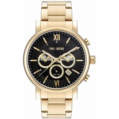 Paul Lorens, Armbanduhr, Zegarek Zegarek męski MODERO PL20017B-1D1, Gold, Schwarz, (Analoguhr, Chronograph, 44 mm) Paul Lorens, Armbanduhr, Zegarek Zegarek męski MODERO PL20017B-1D1, Gold, Schwarz, (Analoguhr, Chronograph, 44 mm)