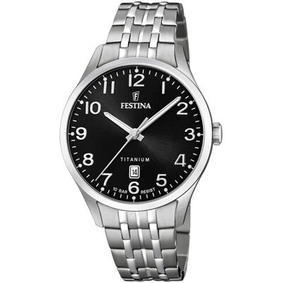 Festina, Armbanduhr, Titan, Silber, (Analoguhr, 40 mm) Festina, Armbanduhr, Titan, Silber, (Analoguhr, 40 mm)