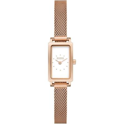 Skagen, Armbanduhr, Hagen Micro, Weiss, Rosa, Gold, (Analoguhr, 30 mm) Skagen, Armbanduhr, Hagen Micro, Weiss, Rosa, Gold, (Analoguhr, 30 mm)
