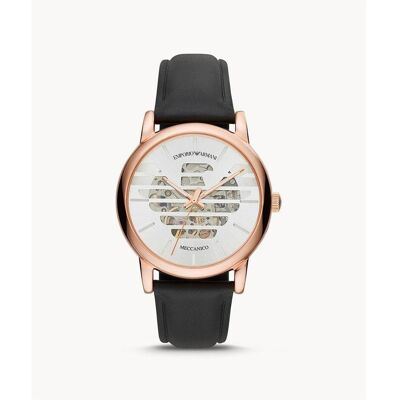 Giorgio Armani Emporio Armani, Armbanduhr, Orologio Automatico in Pelle Tono Rosa Oro, Gold, (43 mm) Giorgio Armani Emporio Armani, Armbanduhr, Orologio Automatico in Pelle Tono Rosa Oro, Gold, (43 mm)