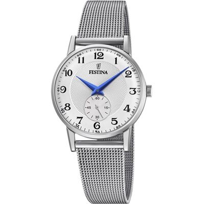 Festina, Armbanduhr, Retro, Silber, (Analoguhr, 30 mm) Festina, Armbanduhr, Retro, Silber, (Analoguhr, 30 mm)