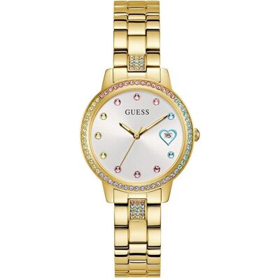 Guess Armbanduhr, Three of Hearts, Gold, (Analoguhr, 34 mm) Guess Armbanduhr, Three of Hearts, Gold, (Analoguhr, 34 mm)