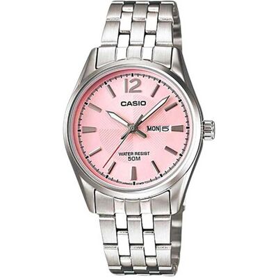 Casio Armbanduhr, Ltp-1335d-5a, Silber, Pink, (Analoguhr, 30 mm) Casio Armbanduhr, Ltp-1335d-5a, Silber, Pink, (Analoguhr, 30 mm)