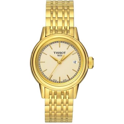 Tissot, Armbanduhr, Carson Quartz Lady, Gold, (Analoguhr, Swiss Made, 29 mm) Tissot, Armbanduhr, Carson Quartz Lady, Gold, (Analoguhr, Swiss Made, 29 mm)