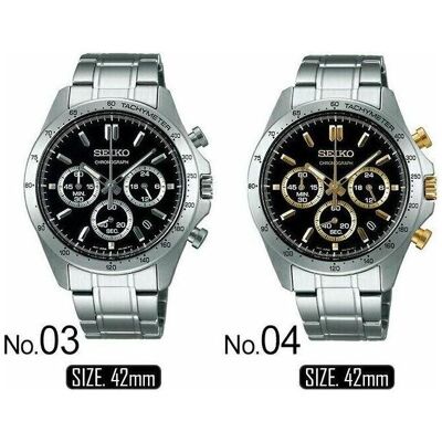 Seiko Armbanduhr, Cronografo Spirit, Schwarz, Silber, (Chronograph) Seiko Armbanduhr, Cronografo Spirit, Schwarz, Silber, (Chronograph)