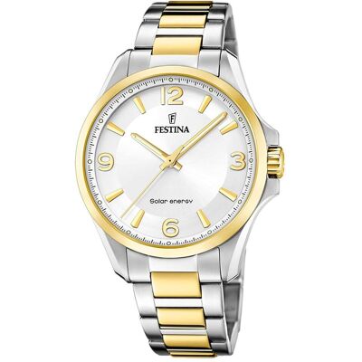 Festina, Armbanduhr, Solar Energy, Silber, (Analoguhr, 42 mm) Festina, Armbanduhr, Solar Energy, Silber, (Analoguhr, 42 mm)