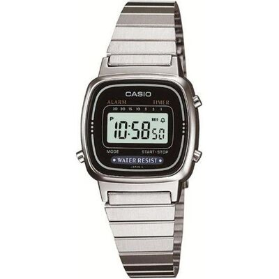 Casio Armbanduhr, Damenuhr Collection Retro LA670WD-1DF, Grau, Schwarz, Silber, (25 mm) Casio Armbanduhr, Damenuhr Collection Retro LA670WD-1DF, Grau, Schwarz, Silber, (25 mm)