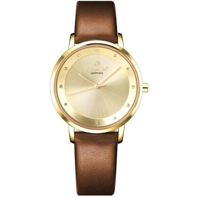 Giewont, Armbanduhr, Zegarek Zegarek Damski Sapphire Złoty GW4130-A2, Gold, Braun, (Analoguhr, 34 mm) Giewont, Armbanduhr, Zegarek Zegarek Damski Sapphire Złoty GW4130-A2, Gold, Braun, (Analoguhr, 34 mm)