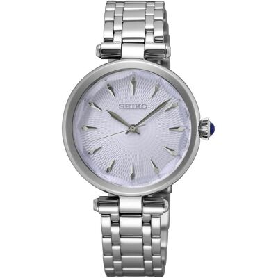 Seiko Armbanduhr, Womens Analogue Quartz Watch with Stainless Steel Strap SRZ553P1 Silver siliver strappy, Silber, (Analoguhr, 30 mm) Seiko Armbanduhr, Womens Analogue Quartz Watch with Stainless Steel Strap SRZ553P1 Silver siliver strappy, Silber, (Analoguhr, 30 mm)