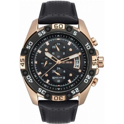 Paul Lorens, Armbanduhr, Herrenuhr PL8754A5-1A4 + BOX, Schwarz, Kupfer, (Chronograph, 46 mm) Paul Lorens, Armbanduhr, Herrenuhr PL8754A5-1A4 + BOX, Schwarz, Kupfer, (Chronograph, 46 mm)