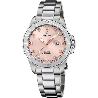 Festina, Armbanduhr, Boyfriend, Silber, (Analoguhr, 35 mm) Festina, Armbanduhr, Boyfriend, Silber, (Analoguhr, 35 mm)
