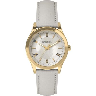 Nautica, Armbanduhr, Damenuhr NAPVNC001 (Ø 36 mm), Gold, Weiss, (36 mm) Nautica, Armbanduhr, Damenuhr NAPVNC001 (Ø 36 mm), Gold, Weiss, (36 mm)