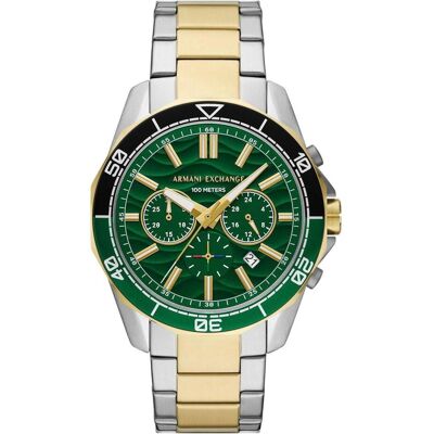 Giorgio Armani Exchange, Armbanduhr, Herrenuhr, Silber, (Analoguhr, Chronograph, 44 mm) Giorgio Armani Exchange, Armbanduhr, Herrenuhr, Silber, (Analoguhr, Chronograph, 44 mm)