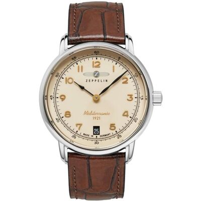 Zeppelin, Armbanduhr, Zegarek Mediterranee 96415 36mm, Braun, Beige, Silber, (Analoguhr, 36 mm) Zeppelin, Armbanduhr, Zegarek Mediterranee 96415 36mm, Braun, Beige, Silber, (Analoguhr, 36 mm)