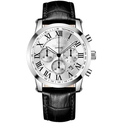 Giewont, Armbanduhr, Zegarek Zegarek Męski Chronograph Sapphire Srebrny GW6260-A1, Schwarz, Silber, (Chronograph, 42 mm) Giewont, Armbanduhr, Zegarek Zegarek Męski Chronograph Sapphire Srebrny GW6260-A1, Schwarz, Silber, (Chronograph, 42 mm)