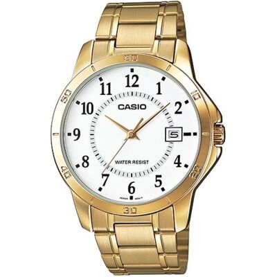 Casio Armbanduhr, Standard, Weiss, Gold, (Analoguhr, 40 mm) Casio Armbanduhr, Standard, Weiss, Gold, (Analoguhr, 40 mm)