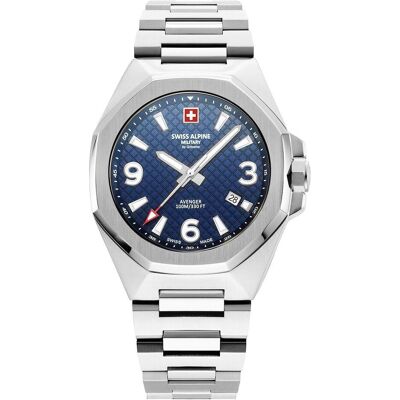 Swiss Alpine Military, Armbanduhr, 7005.1135 Avenger Herrenuhr 42mm 10ATM, Silber, (Analoguhr, 42 mm) Swiss Alpine Military, Armbanduhr, 7005.1135 Avenger Herrenuhr 42mm 10ATM, Silber, (Analoguhr, 42 mm)
