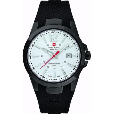 Swiss Alpine Military, Armbanduhr, 7058.1873 Herrenuhr 43mm 10ATM, Schwarz, (Analoguhr, 43 mm) Swiss Alpine Military, Armbanduhr, 7058.1873 Herrenuhr 43mm 10ATM, Schwarz, (Analoguhr, 43 mm)