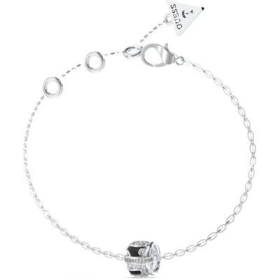 Guess Armbanduhr, - Fashion steel bracelet with crystals Fabulous Me JUBB05192JWRHBK - Length: 21 cm, Schwarz, Silber, (Analoguhr, 42 mm) Guess Armbanduhr, - Fashion steel bracelet with crystals Fabulous Me JUBB05192JWRHBK - Length: 21 cm, Schwarz, Silber, (Analoguhr, 42 mm)