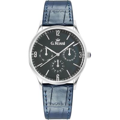 Gino Rossi, Armbanduhr, watch 10737A-6F1 (zg258e) blue, Silber, Blau Gino Rossi, Armbanduhr, watch 10737A-6F1 (zg258e) blue, Silber, Blau