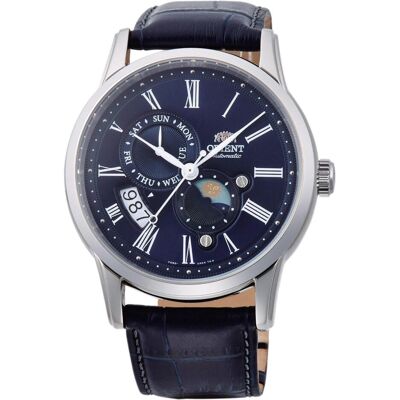 Orient, Armbanduhr, Sun & Moon, Blau, (Analoguhr, 42 mm) Orient, Armbanduhr, Sun & Moon, Blau, (Analoguhr, 42 mm)