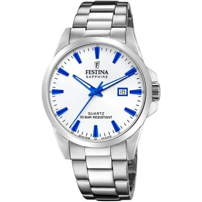 Festina, Armbanduhr, Swiss Made, Silber, (Swiss Made, 41 mm) Festina, Armbanduhr, Swiss Made, Silber, (Swiss Made, 41 mm)