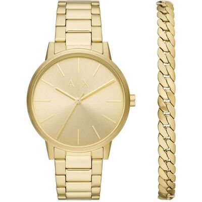 Giorgio Armani Exchange, Armbanduhr, Cayde, Gold, (Analoguhr, 42 mm) Giorgio Armani Exchange, Armbanduhr, Cayde, Gold, (Analoguhr, 42 mm)