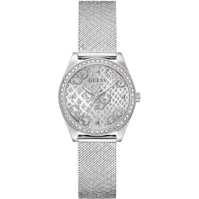 Guess Armbanduhr, - Silberfarbene Analoguhr GW0748L1 für Damen, Silber, (Analoguhr, 32 mm) Guess Armbanduhr, - Silberfarbene Analoguhr GW0748L1 für Damen, Silber, (Analoguhr, 32 mm)