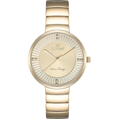 Gino Rossi, Armbanduhr, WATCH G. ROSSI - 12120B-4D1 (zg860c) + BOX watch, Gold, (Analoguhr, 34 mm) Gino Rossi, Armbanduhr, WATCH G. ROSSI - 12120B-4D1 (zg860c) + BOX watch, Gold, (Analoguhr, 34 mm)