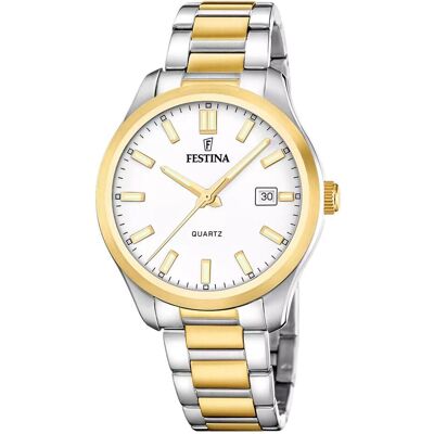 Festina, Armbanduhr, F20738/1 Klassik, Gold, Silber, (Analoguhr, 42 mm) Festina, Armbanduhr, F20738/1 Klassik, Gold, Silber, (Analoguhr, 42 mm)