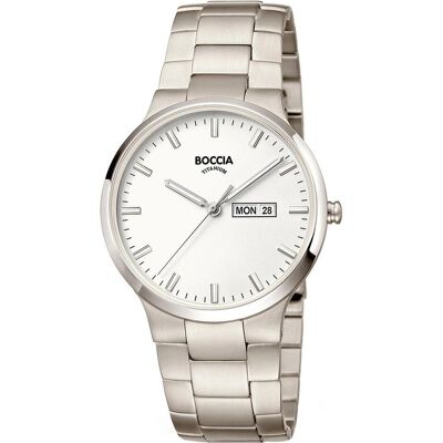 Boccia, Armbanduhr, 3649-01 Herrenuhr Titanium 39mm 5ATM, Silber, (Analoguhr) Boccia, Armbanduhr, 3649-01 Herrenuhr Titanium 39mm 5ATM, Silber, (Analoguhr)