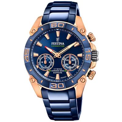 Festina, Armbanduhr, Chrono Bike Connected Hybrid, Blau, (Chronograph, 46 mm) Festina, Armbanduhr, Chrono Bike Connected Hybrid, Blau, (Chronograph, 46 mm)