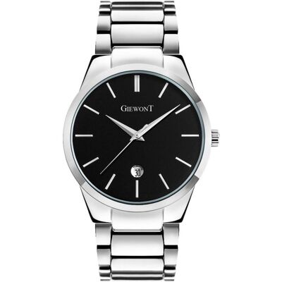 Giewont, Armbanduhr, Herren GW4290-2, Silber, Schwarz, (Analoguhr, 40 mm) Giewont, Armbanduhr, Herren GW4290-2, Silber, Schwarz, (Analoguhr, 40 mm)