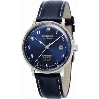 Zeppelin, Armbanduhr, Uhr LZ129 Hindenburg 80563 40mm, Silber, Blau, Braun, (Analoguhr, 40 mm) Zeppelin, Armbanduhr, Uhr LZ129 Hindenburg 80563 40mm, Silber, Blau, Braun, (Analoguhr, 40 mm)