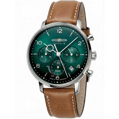 Zeppelin, Armbanduhr, Hindenburg, Grün, (Analoguhr, Chronograph, 41 mm) Zeppelin, Armbanduhr, Hindenburg, Grün, (Analoguhr, Chronograph, 41 mm)