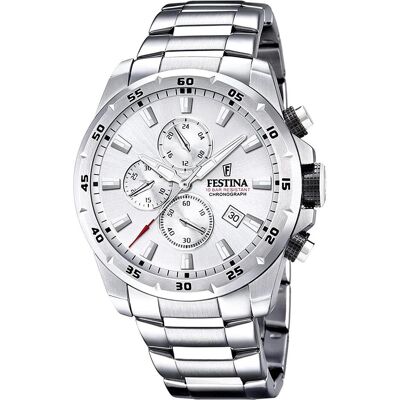 Festina, Armbanduhr, Sport, Silber, (Chronograph, 45 mm) Festina, Armbanduhr, Sport, Silber, (Chronograph, 45 mm)
