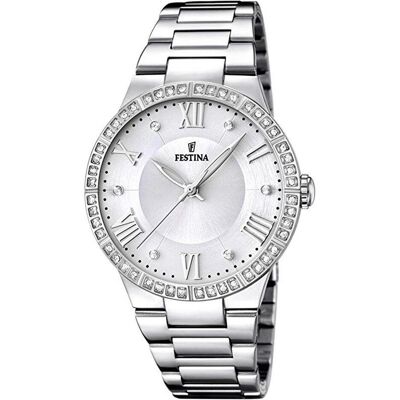 Festina, Armbanduhr, Trend, Silber, Weiss, (Analoguhr, 37 mm) Festina, Armbanduhr, Trend, Silber, Weiss, (Analoguhr, 37 mm)