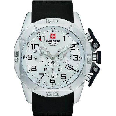 Swiss Alpine Military, Armbanduhr, 7063.9833 Chronograph 45mm 10ATM, Schwarz, (Analoguhr, Chronograph, 45 mm) Swiss Alpine Military, Armbanduhr, 7063.9833 Chronograph 45mm 10ATM, Schwarz, (Analoguhr, Chronograph, 45 mm)