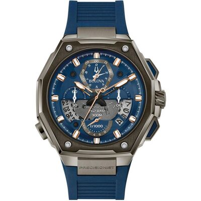 Bulova, Armbanduhr, 98B357 Precisionist Chronograph Herrenuhr 46mm 30ATM, Blau, (Chronograph, 46 mm) Bulova, Armbanduhr, 98B357 Precisionist Chronograph Herrenuhr 46mm 30ATM, Blau, (Chronograph, 46 mm)